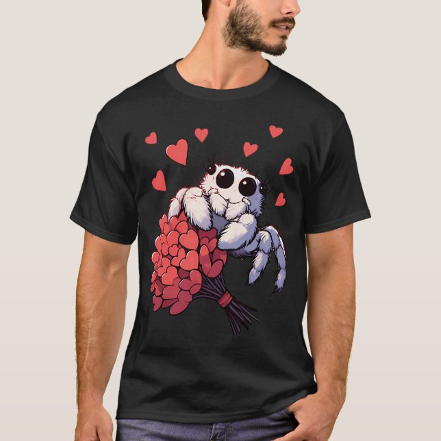 Niedlicher Valentine Jumping Spider T - Shirt (Vorderseite)