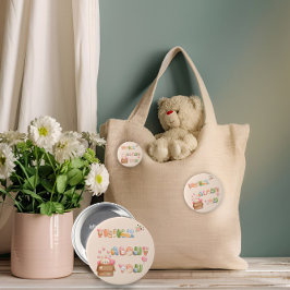 Niedlicher Valentinsknopf | Denken Sie über Sie na Button