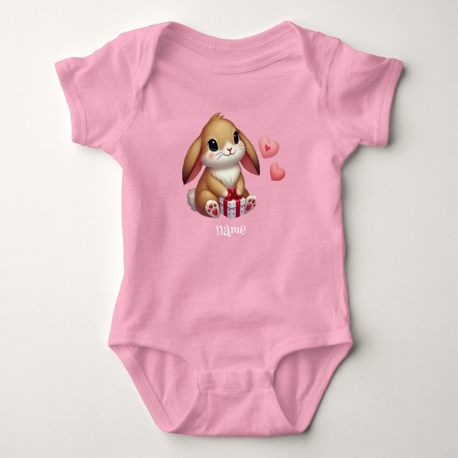 Niedlicher Valentinstag Baby Strampler (Vorderseite)
