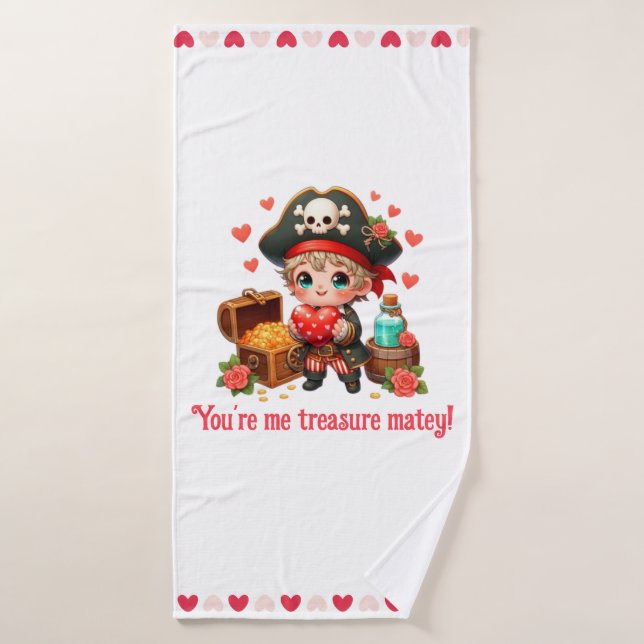 Niedlicher Valentinstag Badehandtuch (Badehandtuch)