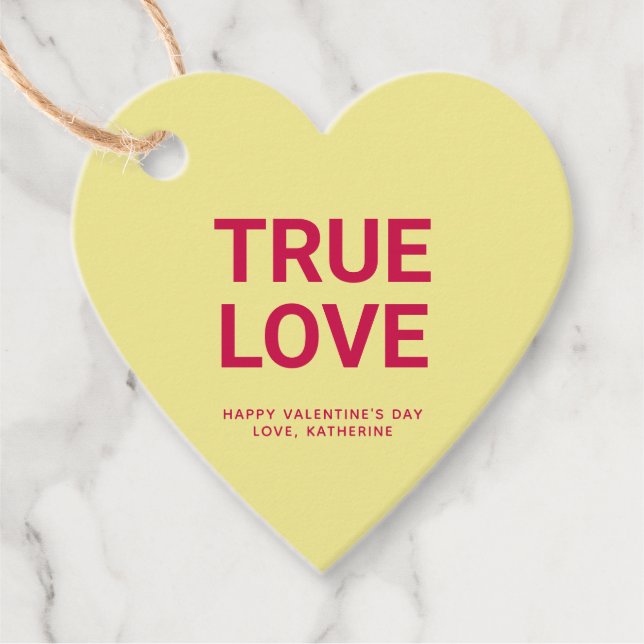 Niedlicher Valentinstag-Brauch Geschenkanhänger (Vorderseite)