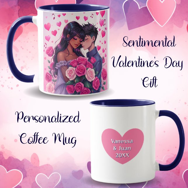 Niedlicher Valentinstag des Anime-Anime Tasse (Von Creator hochgeladen)