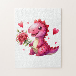 Niedlicher Valentinstag-Dinosaurier