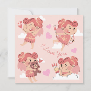 Niedlicher Valentinstag Feiertagskarte