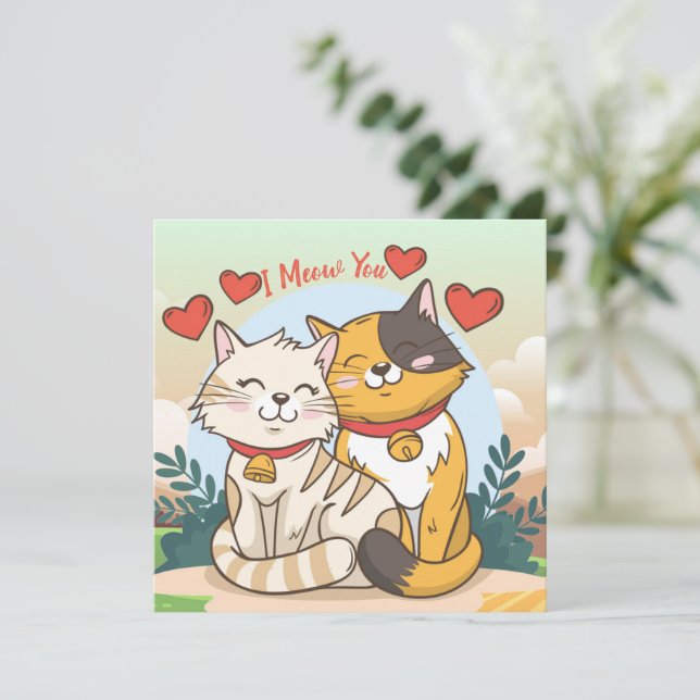 Niedlicher Valentinstag Feiertagskarte (Stehend Vorderseite)