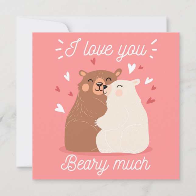 Niedlicher Valentinstag Feiertagskarte (Vorderseite)