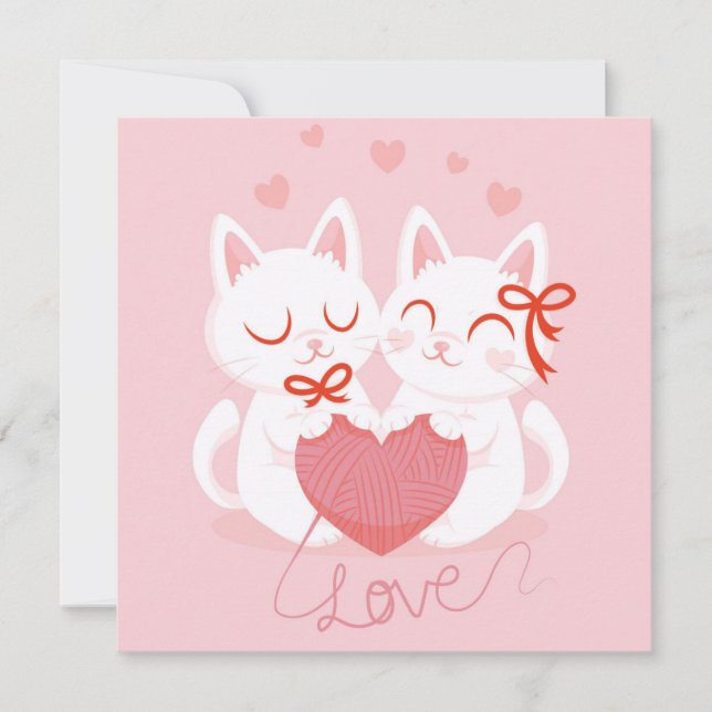 Niedlicher Valentinstag Feiertagskarte (Vorderseite)