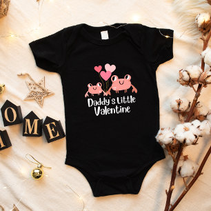 Niedlicher Valentinstag Funny Baby Girl Crab und P Strampler