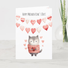 Niedlicher Valentinstag gefaltet & bearbeitbar, Ka Feiertagskarte