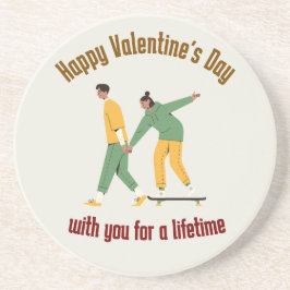 Niedlicher Valentinstag Getränkeuntersetzer