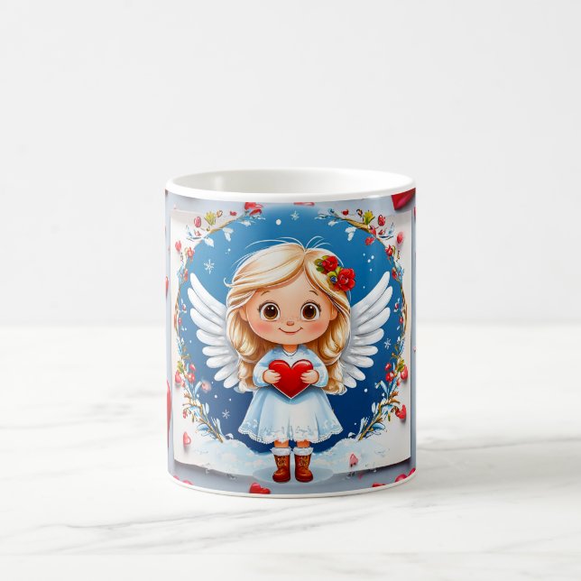 Niedlicher Valentinstag Kaffeetasse (Mittel)