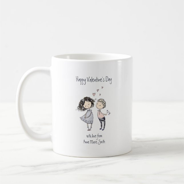 Niedlicher Valentinstag Kaffeetasse (Links)