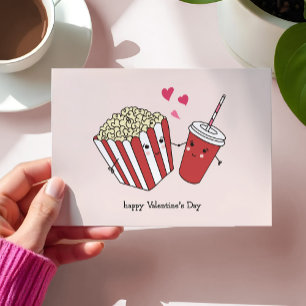 Niedlicher Valentinstag-Kartenhalter und Soda-Desi Dankeskarte