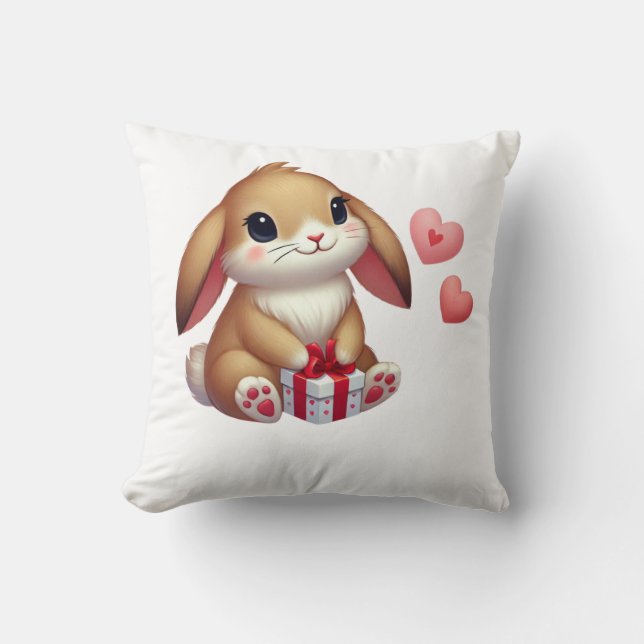 Niedlicher Valentinstag Kissen (Vorderseite)