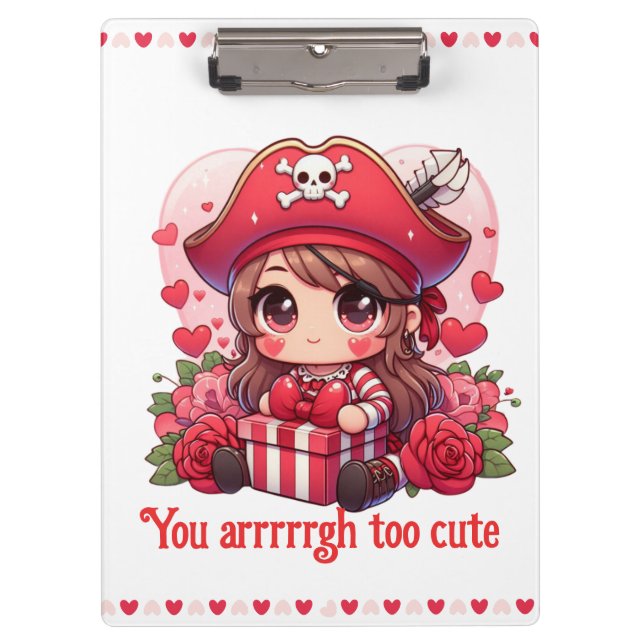 Niedlicher Valentinstag Klemmbrett (Vorderseite)