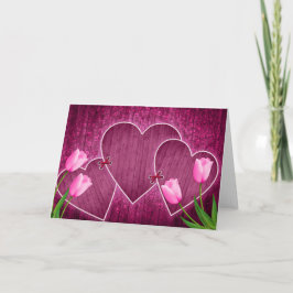 Niedlicher Valentinstag mit rosa Herzen Einladung