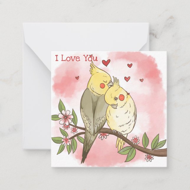 Niedlicher Valentinstag Mitteilungskarte (Vorderseite)