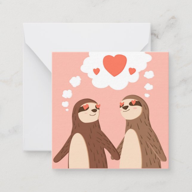 Niedlicher Valentinstag Mitteilungskarte (Vorderseite)