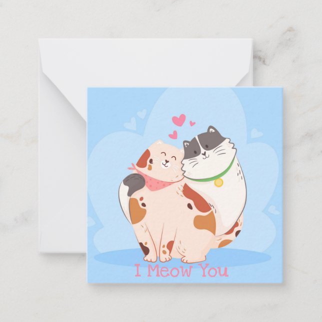 Niedlicher Valentinstag Mitteilungskarte (Vorderseite)