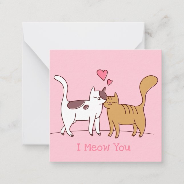 Niedlicher Valentinstag Mitteilungskarte (Vorderseite)