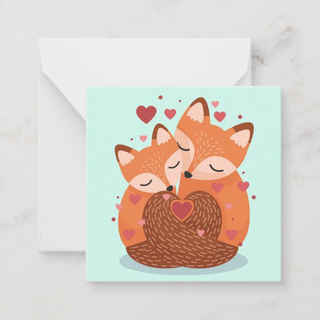 Niedlicher Valentinstag Mitteilungskarte (Vorderseite)