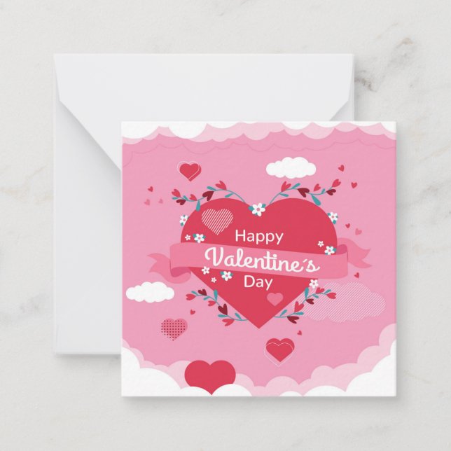 Niedlicher Valentinstag Mitteilungskarte (Vorderseite)