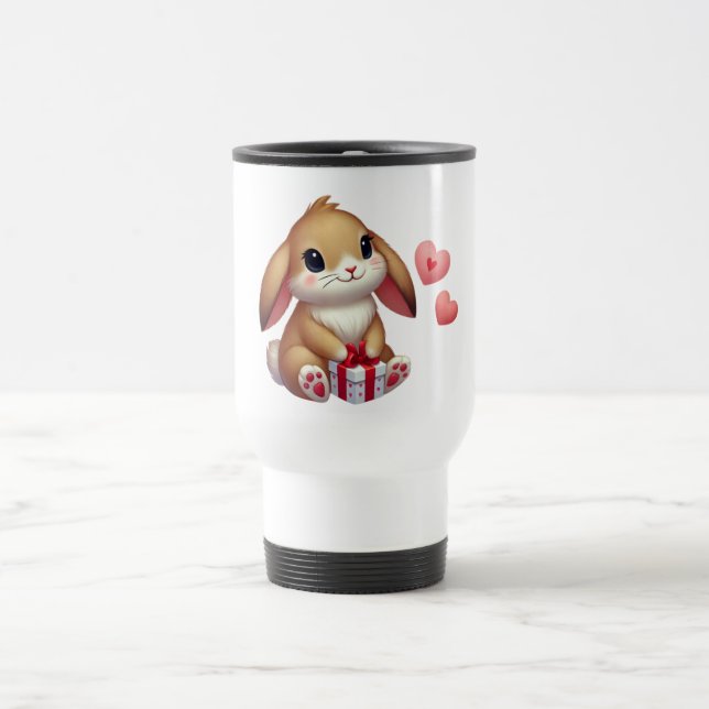 Niedlicher Valentinstag Reisebecher (Mittel)