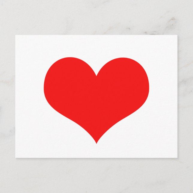 Niedlicher Valentinstag  Rotes Herz Niedlich Postkarte (Vorderseite)