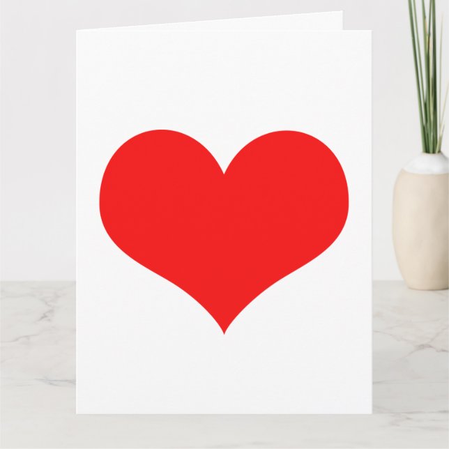 Niedlicher Valentinstag, Rotherz, benutzerdefinier Karte (Vorderseite)