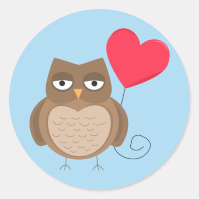Niedlicher Valentinstag Runder Aufkleber (Vorderseite)