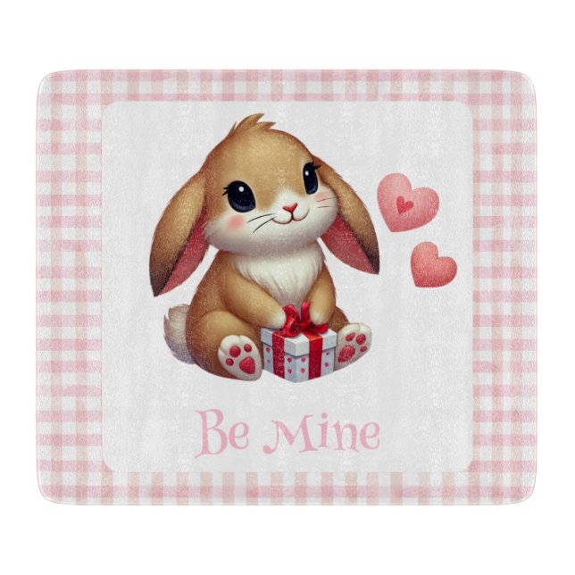 Niedlicher Valentinstag Schneidebrett (Vorderseite)