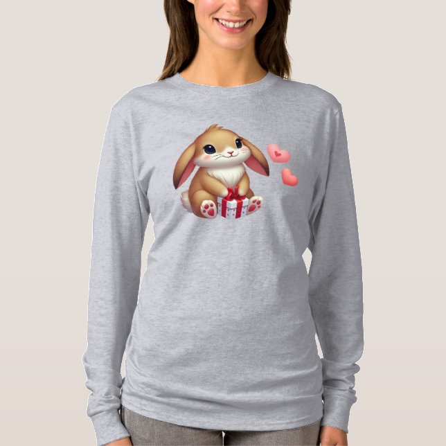 Niedlicher Valentinstag T-Shirt (Vorderseite)
