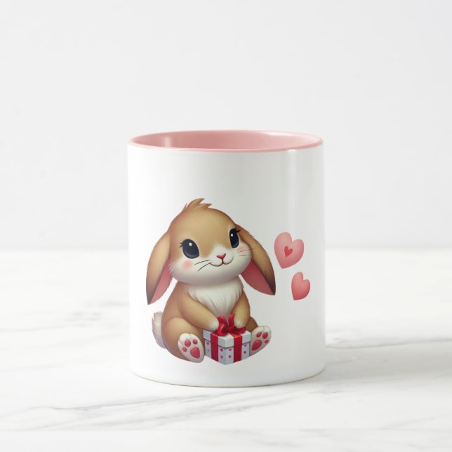 Niedlicher Valentinstag Tasse (Zentrum)