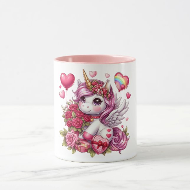 Niedlicher Valentinstag Tasse (Zentrum)