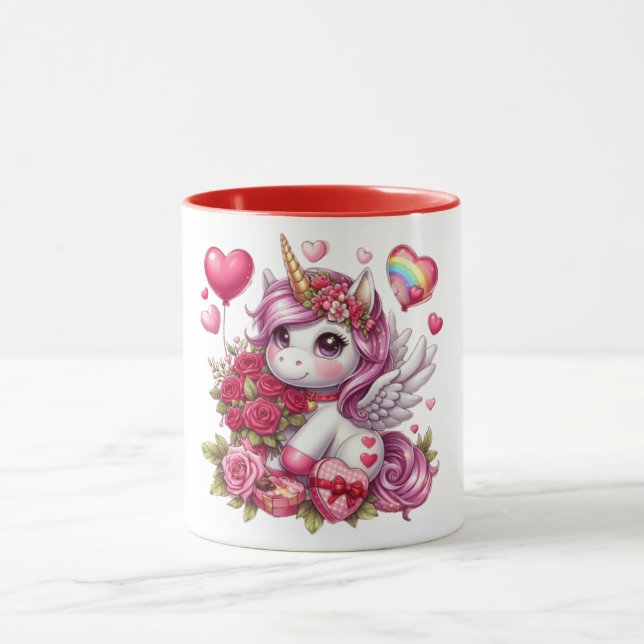 Niedlicher Valentinstag Tasse (Zentrum)