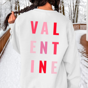 Niedlicher Valentinstag (weiß/rosa) Sweatshirt