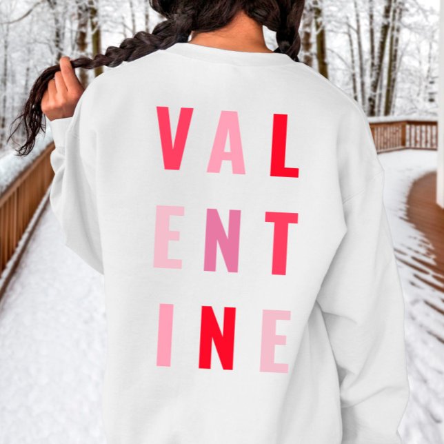 Niedlicher Valentinstag (weiß/rosa) Sweatshirt (Von Creator hochgeladen)
