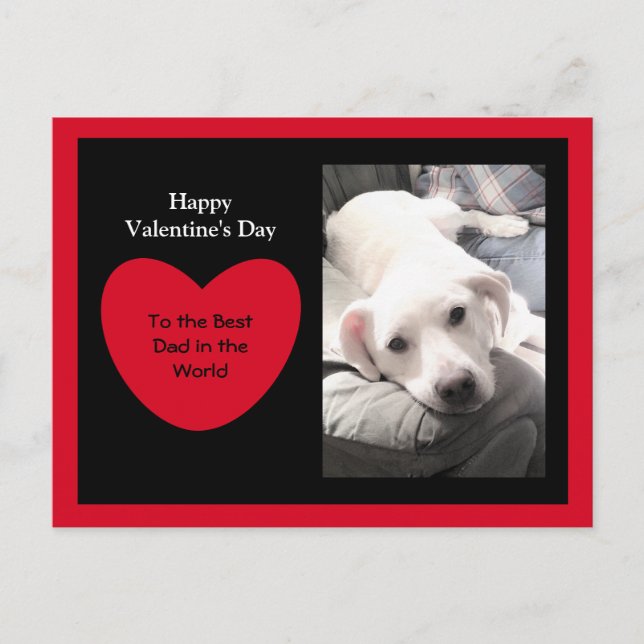 Niedlicher Valentinstag Welpenhund Postkarte (Vorderseite)