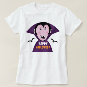 Niedlicher Vampir mit Fledermäusen Dracula Hallowe T-Shirt