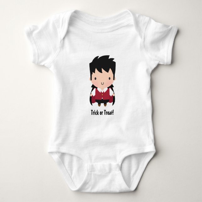 Niedlicher Vampirjunge, Baby Halloween Baby Strampler (Vorderseite)