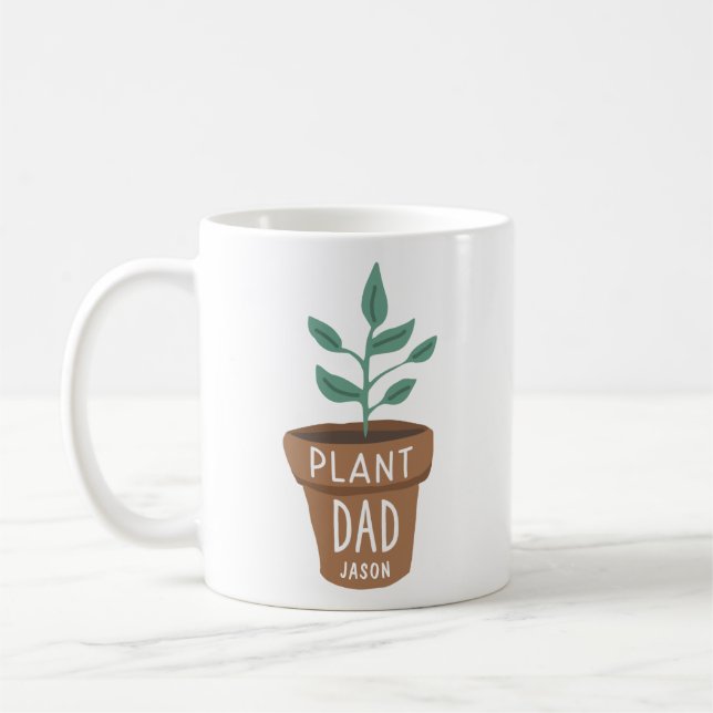 Niedlicher Vater für benutzerdefinierte Pflanze Kaffeetasse (Links)