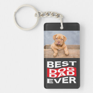 Niedlicher Vater für den besten Hund je Foto Schlüsselanhänger