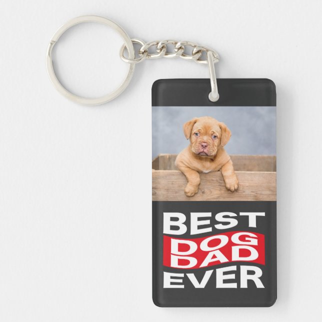 Niedlicher Vater für den besten Hund je Foto Schlüsselanhänger (Vorderseite)
