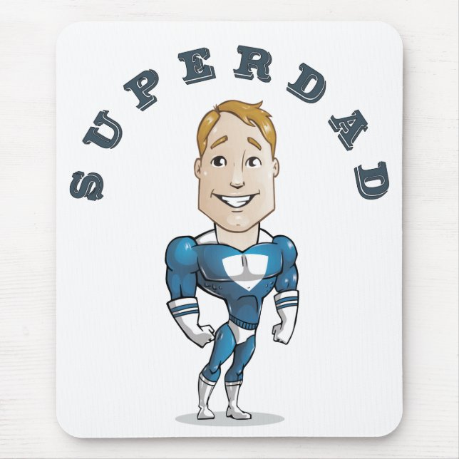 Niedlicher Vector Super Vater Mousepad (Vorne)