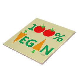 Niedlicher Veganer Spaß Farbiger Cartoon Veggies K Fliese