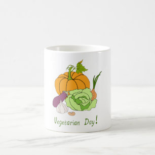 Niedlicher Vegetarischer Tag Minimalistisch Romant Kaffeetasse