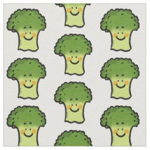 niedlicher Veggiebrokkoli-Cartoon Stoff
