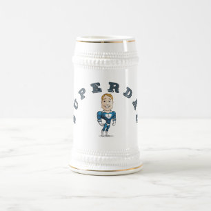 Niedlicher vektorCartoon-SuperVater Bierglas