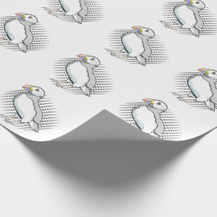 Niedlicher Vektorpuffin Geschenkpapier