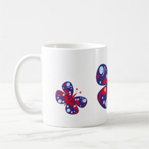 Niedlicher Vektorschmetterling Kaffeetasse